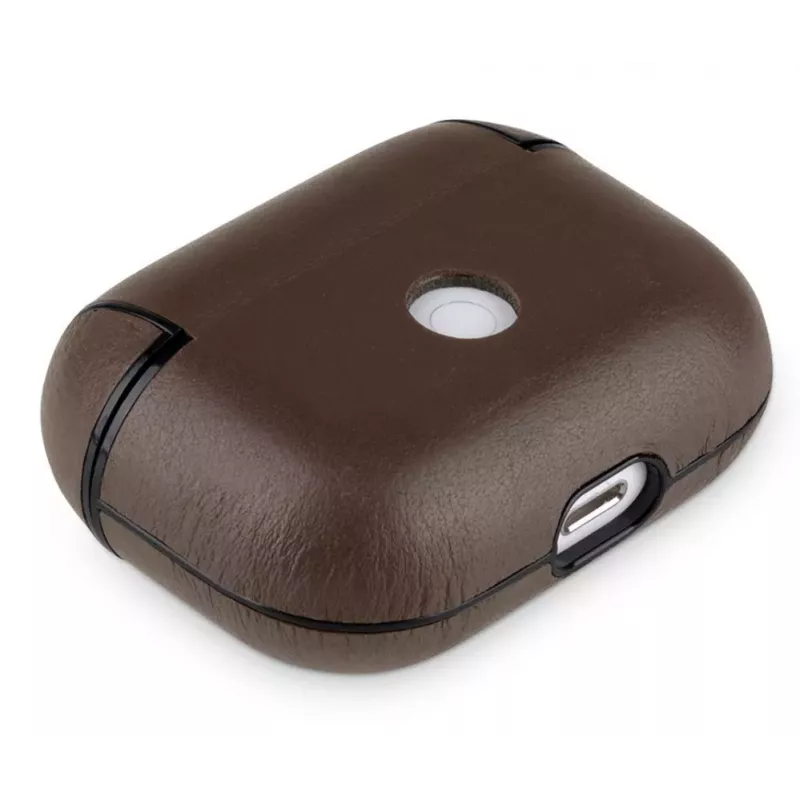 Evelatus Apple AirPods Pro nahkainen suojakotelo ruskea