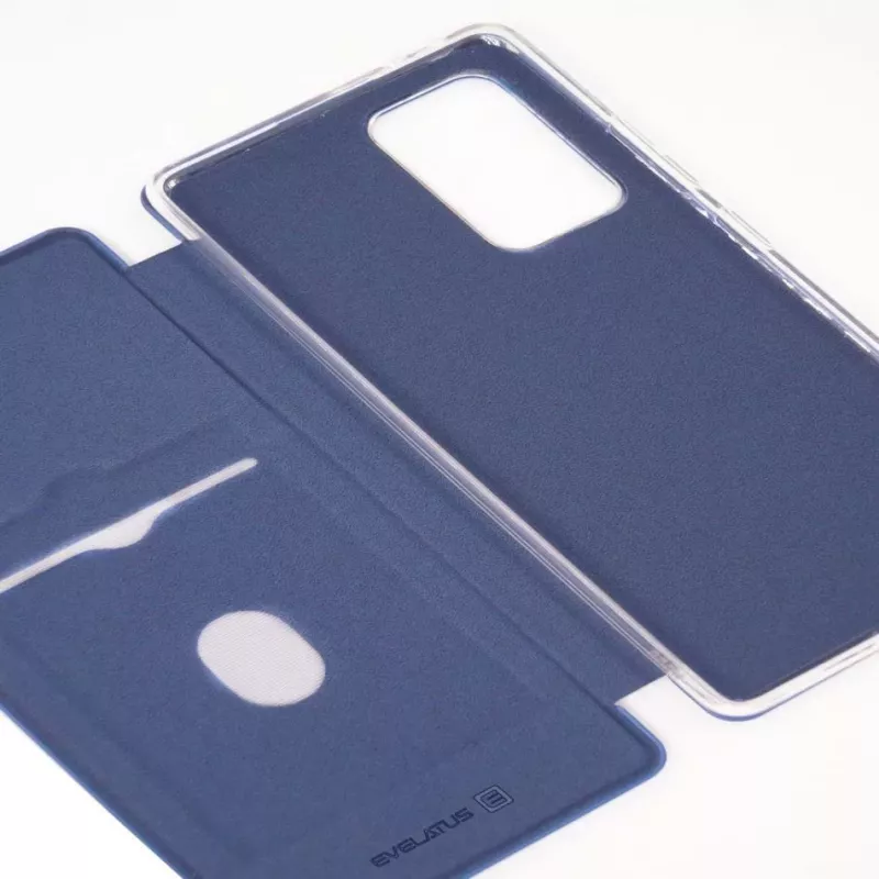 EVELATUS Huawei P40 Book Case tummansininen