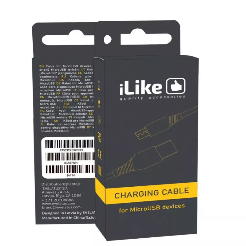 iLike latauskaapeli MicroUSB ICM01 musta