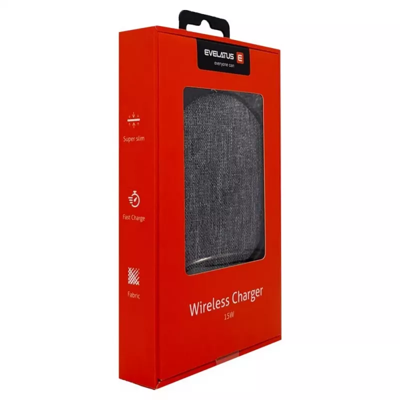Evelatus Wireless Desk Charger EWC04 Fabric - 10W Qi-latausalusta
