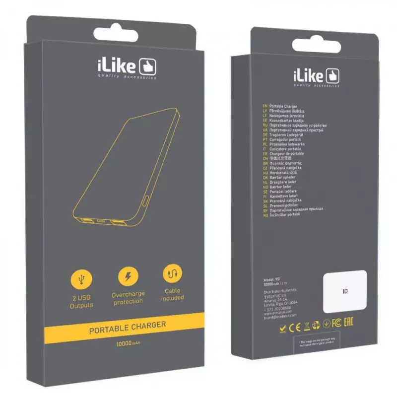 iLike Power Bank 951 10000 mAh valkoinen