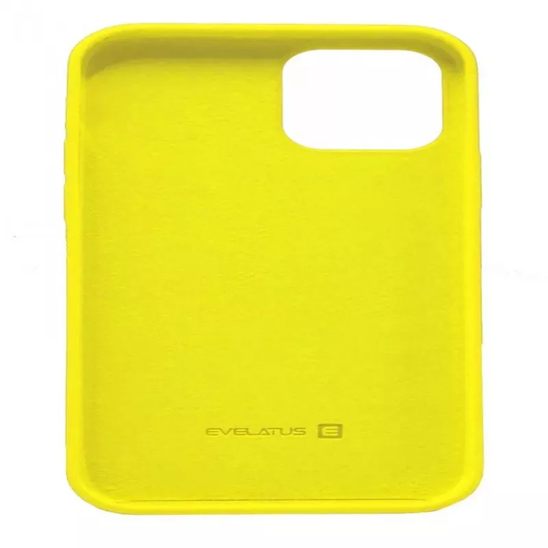 Evelatus Apple iPhone 12/12 Pro Premium Soft Touch -silikonikotelo Lemon Yellow