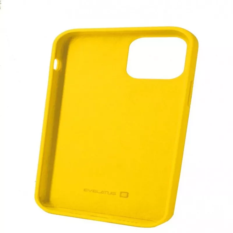 Evelatus Apple iPhone 12/12 Pro Premium Soft Touch -silikonikotelo Lemon Yellow