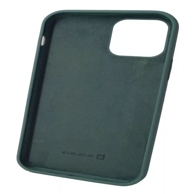 Evelatus Apple iPhone 12/12 Pro Premium Soft Touch -silikonikotelo Pine Green