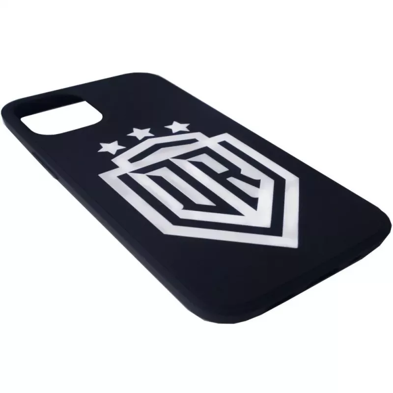 Evelatus iPhone 12 Pro Soft Touch silikonikotelo DR Logo N1 valkoinen musta
