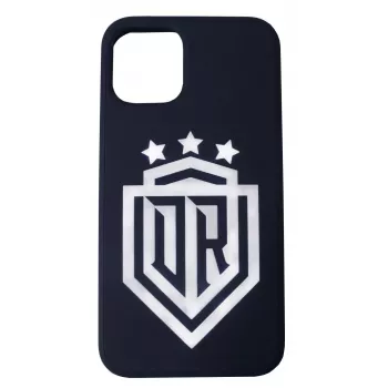 Evelatus iPhone 12 Pro Soft Touch silikonikotelo DR Logo N1 valkoinen musta