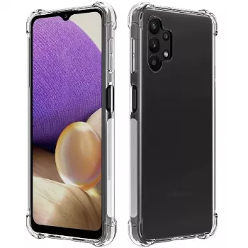 Evelatus Samsung Galaxy A32 Military Shockproof -silikonikuori TPU läpinäkyvä