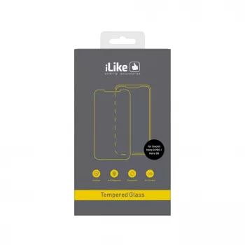 iLike näytönsuojakalvo Xiaomi Redmi Note 9 Pro/9S, 0,33 mm tasainen kirkas karkaistu lasi
