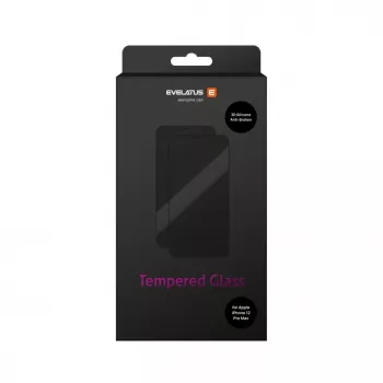 Evelatus Apple iPhone 12 Pro Max Rubber Anti-Broken 3D Glass Full Cover Japan Glue -antistaattinen
