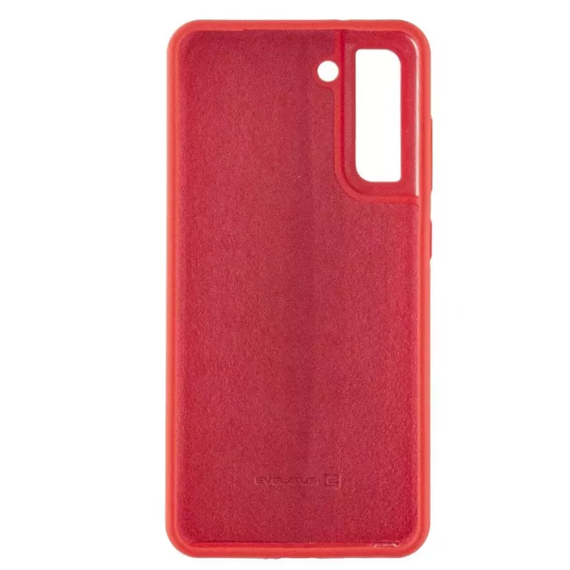 Evelatus Samsung Galaxy S21 FE Premium Soft Touch silikonikotelo kiinanpunainen
