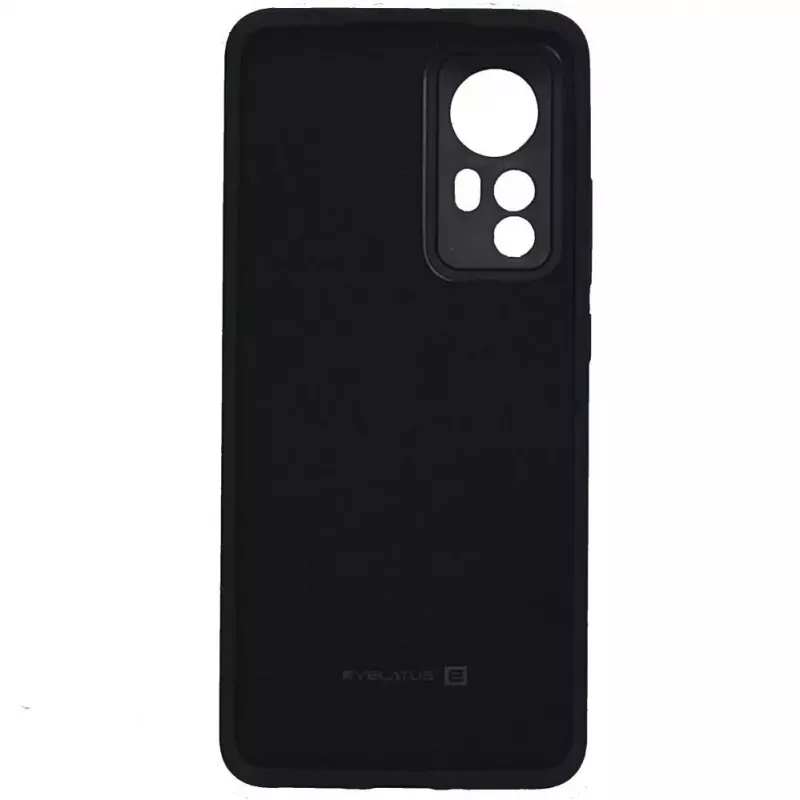 Evelatus Xiaomi 12 Pro Premium Soft Touch -silikonikotelo musta