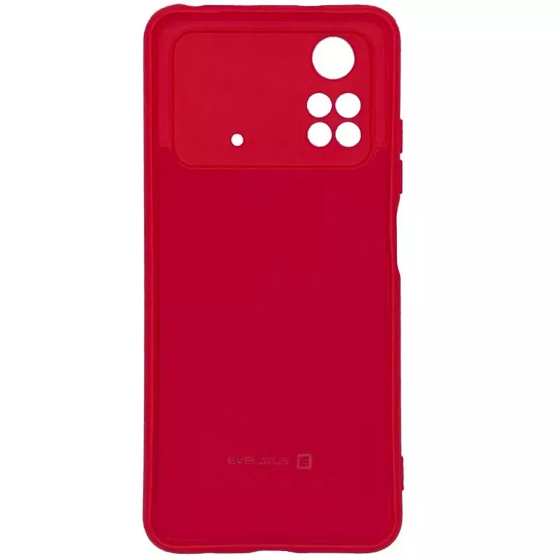 Evelatus Xiaomi Poco X4 Pro 5G Premium Soft Touch -silikonikotelo punainen