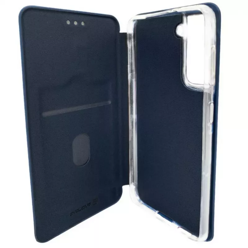 Evelatus Samsung Galaxy S21 FE Book Case tummansininen