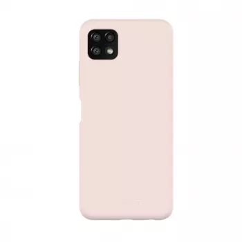 Evelatus Samsung Galaxy A22 5G Premium Soft Touch silikonikuori pinkki hiekka