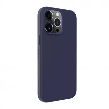 Evelatus Apple iPhone 14 Pro Max aito nahkakuori MagSafe-yhteensopiva sininen