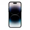 Evelatus Apple iPhone 14 Pro Max aito nahkakuori MagSafe-yhteensopiva tummanvihreä