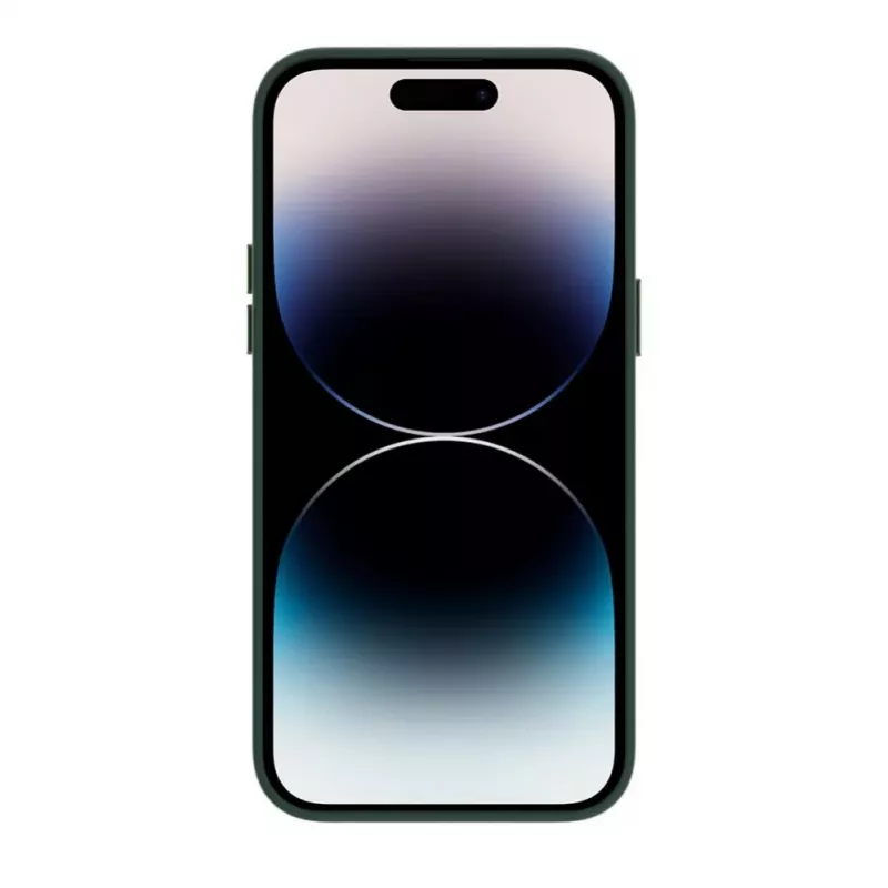 Evelatus Apple iPhone 14 Pro Max aito nahkakuori MagSafe-yhteensopiva tummanvihreä