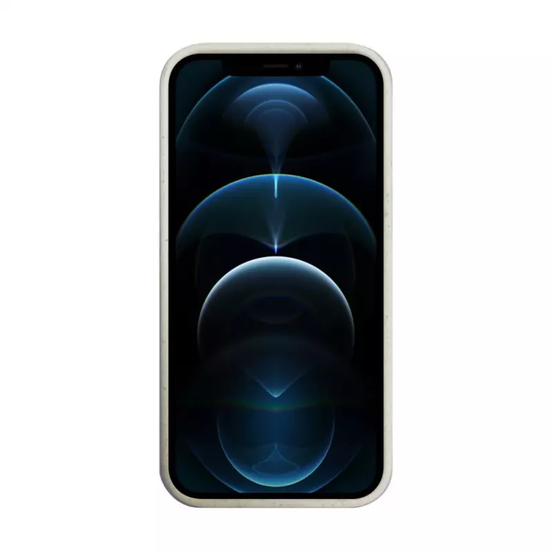 iLike Apple iPhone 12 Pro Max silikonikotelo Eco Print Design valkoinen