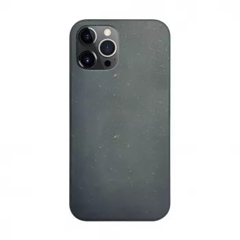 iLike Apple iPhone 12 Pro Max silikoni-muovikotelo Eco Print Design musta