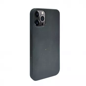 iLike Apple iPhone 12 Pro Max silikoni-muovikotelo Eco Print Design musta
