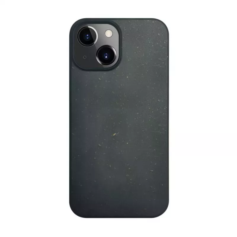 iLike Apple iPhone 14 silikoni-muovikotelo Eco Print Design musta