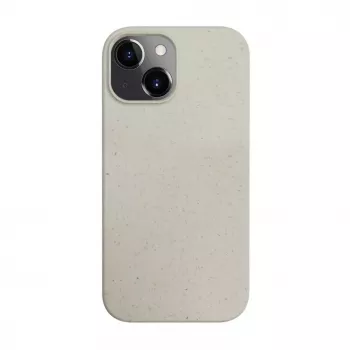 iLike Apple iPhone 14 silikoni-muovikotelo Eco Print Design valkoinen