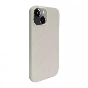 iLike Apple iPhone 14 silikoni-muovikotelo Eco Print Design valkoinen