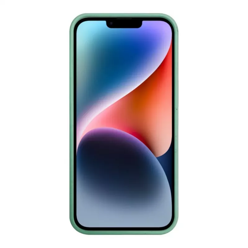 iLike Apple iPhone 14 silikoni-muovikotelo Eco Print Design kukka vihreä