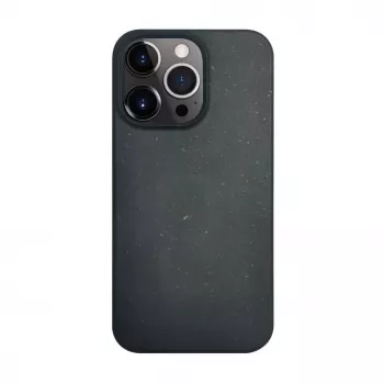 iLike Apple iPhone 14 Pro Max silikoni-muovikotelo Eco Print Design musta
