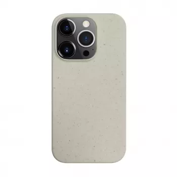 iLike Apple iPhone 14 Pro Max silikoni-TPU-kotelo Eco Print Design valkoinen