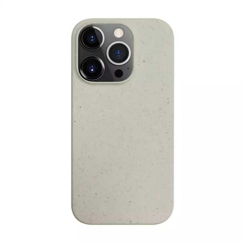 iLike Apple iPhone 14 Pro Max silikoni-TPU-kotelo Eco Print Design valkoinen
