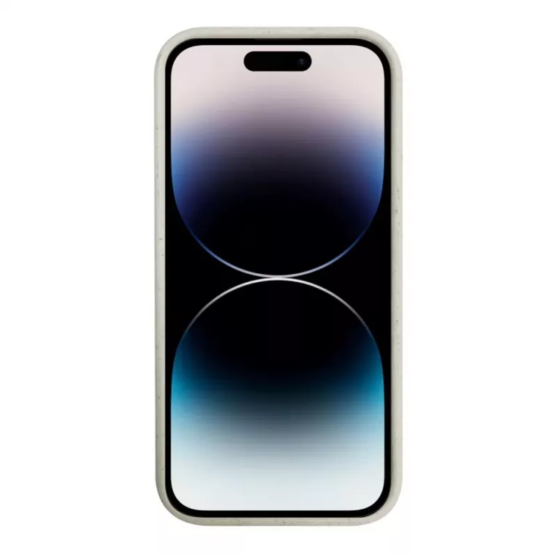 iLike Apple iPhone 14 Pro Max silikoni-TPU-kotelo Eco Print Design valkoinen
