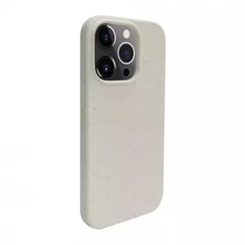 iLike Apple iPhone 14 Pro Max silikoni-TPU-kotelo Eco Print Design valkoinen