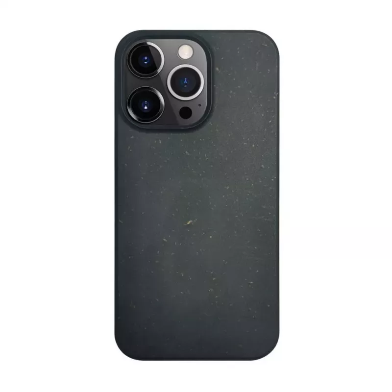 iLike Apple iPhone 14 Pro silikoni-muovikotelo Eco Print Design musta