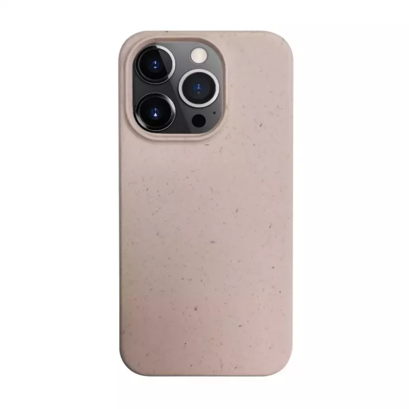 iLike Apple iPhone 14 Pro silikoni-muovikotelo Eco Print Design beige