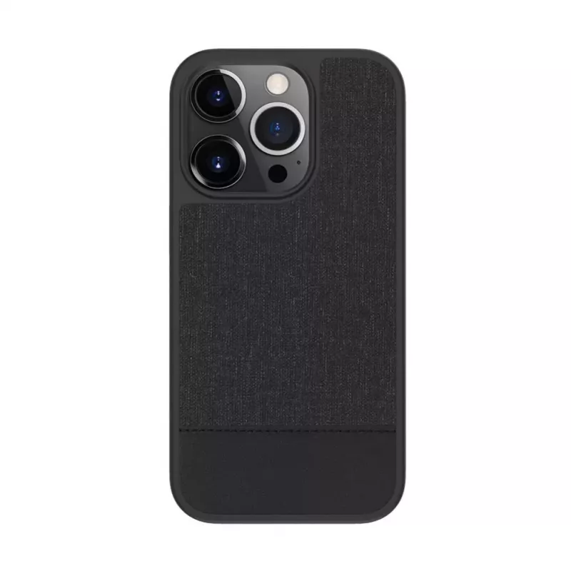 iLike Apple iPhone 14 Pro muovinen nahkainen takakansi musta