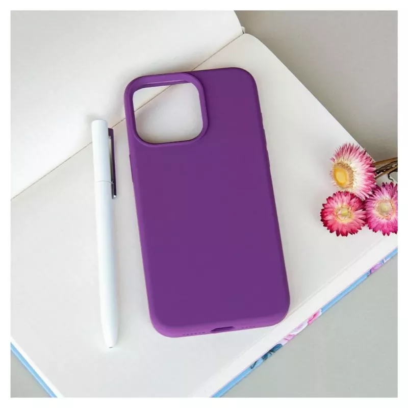 Evelatus Apple iPhone 15 Pro Max Premium Soft Touch silikonikotelo tummanlila