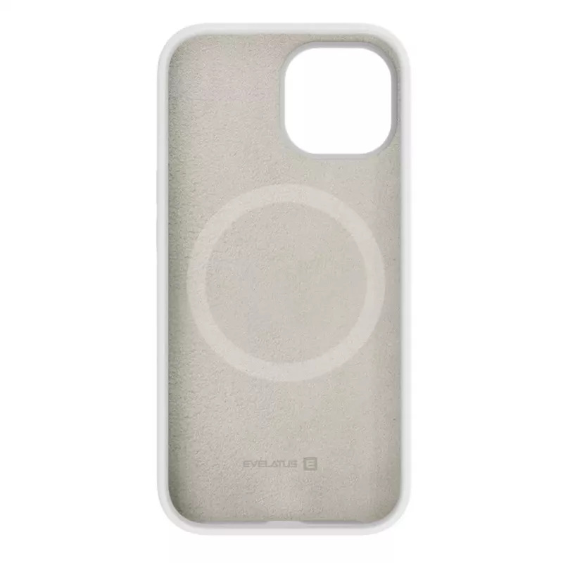 Evelatus Apple iPhone 15 Premium MagSafe Soft Touch silikonikotelo valkoinen
