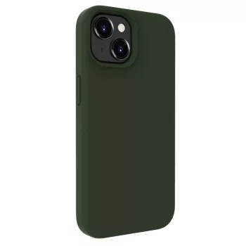 Evelatus Apple iPhone 15 Premium MagSafe Soft Touch silikonikotelo tummanoliivi