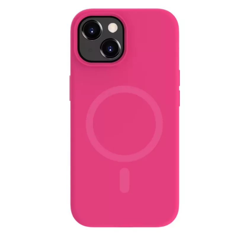 Evelatus Apple iPhone 15 Plus Premium MagSafe Soft Touch silikonikotelo pinkki