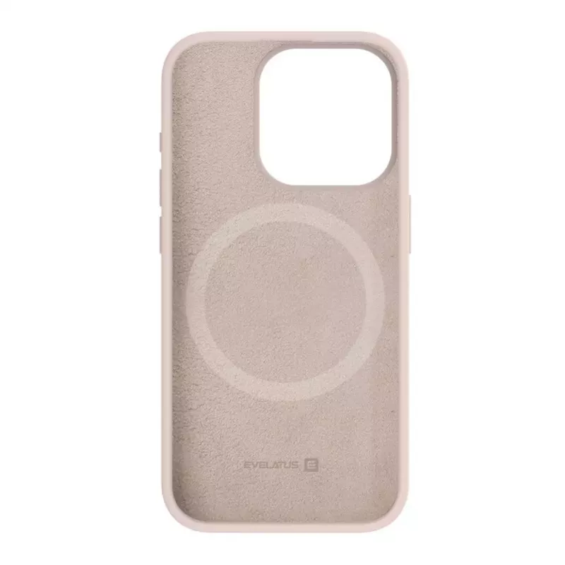 Evelatus Apple iPhone 15 Pro Premium MagSafe Soft Touch silikonikotelo pinkki hiekka