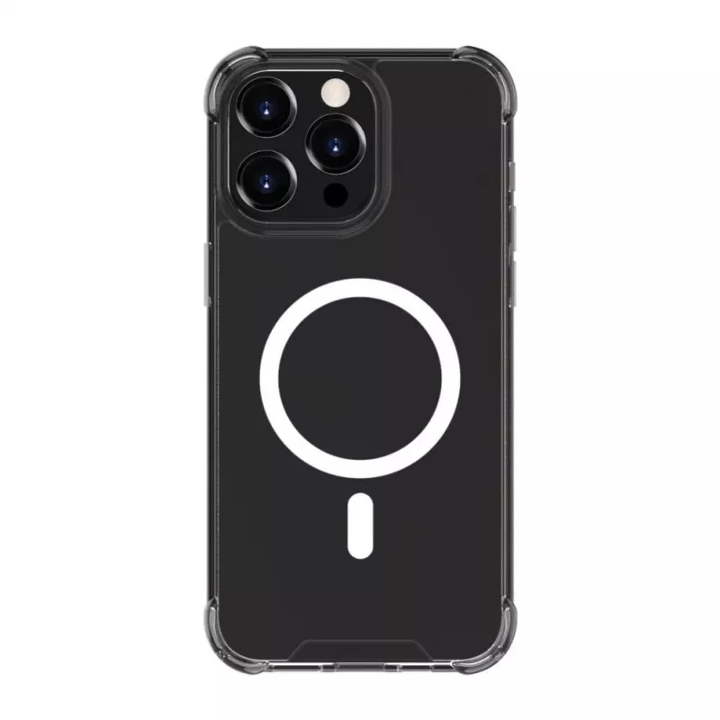 Evelatus Apple iPhone 15 Pro Max iskunkestävä kuori MagSafe-yhteensopiva läpinäkyvä