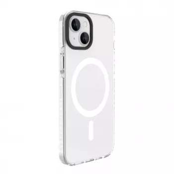 Evelatus Apple iPhone 15 Plus Clear Case PC+TPU MagSafe-yhteensopiva läpinäkyvä