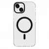 Evelatus Apple iPhone 15 Plus Clear Case PC+TPU With MagSafe läpinäkyvä musta