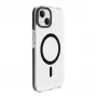 Evelatus Apple iPhone 15 Plus Clear Case PC+TPU With MagSafe läpinäkyvä musta