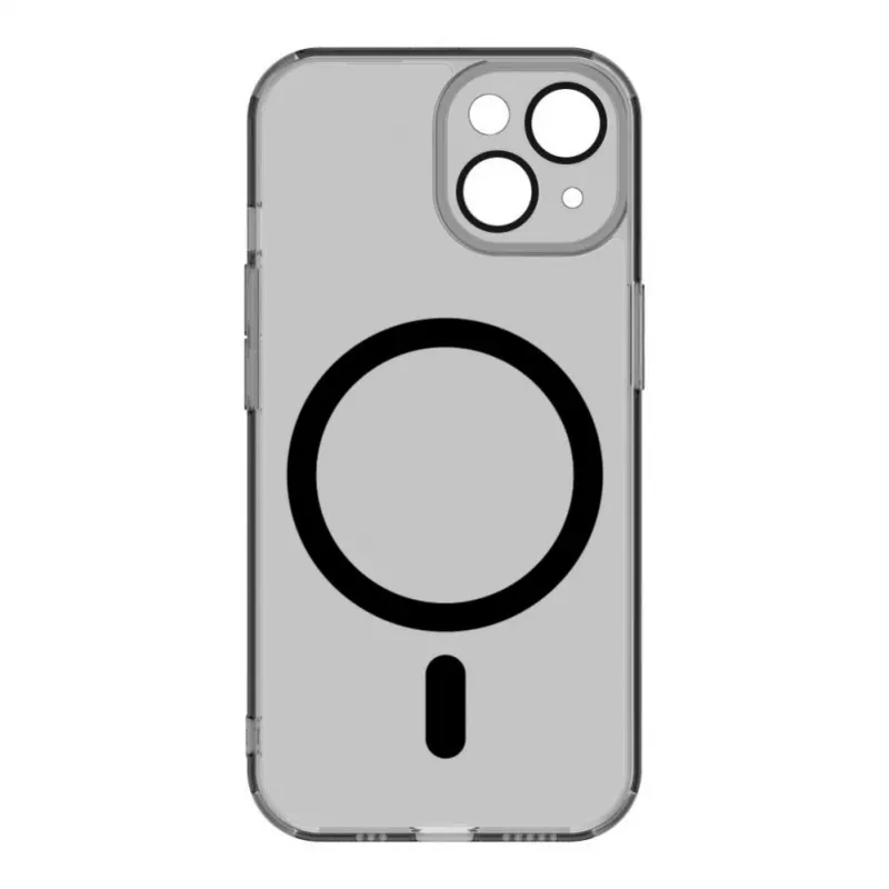 Evelatus Apple iPhone 15 Clear Case MagSafe-yhteensopiva ja kameransuojaus läpinäkyvä musta