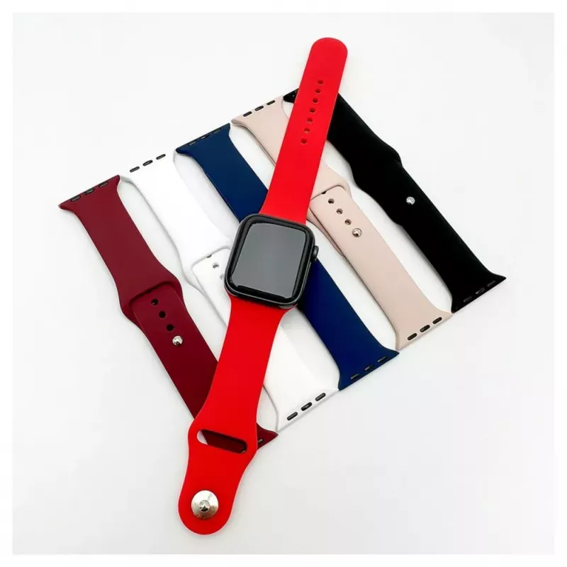 Evelatus Watch 38/40/41mm silikoninen Loop-ranneke (132mm M/L) punainen