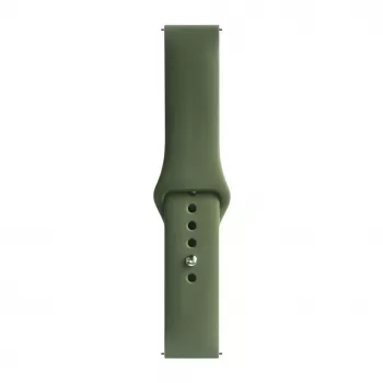 Evelatus Watch 20mm silikoninen Loop-ranneke (130mm M/L) tummanvihreä