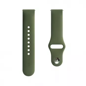 Evelatus Watch 20mm silikoninen Loop-ranneke (130mm M/L) tummanvihreä