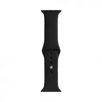 Evelatus Apple Watch 42/44/45mm silikoninen Loop-ranneke (140mm M/L) musta